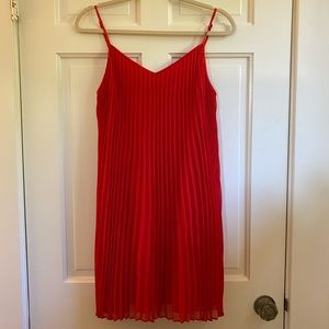 Laundry by Design red pleated cocktail dress